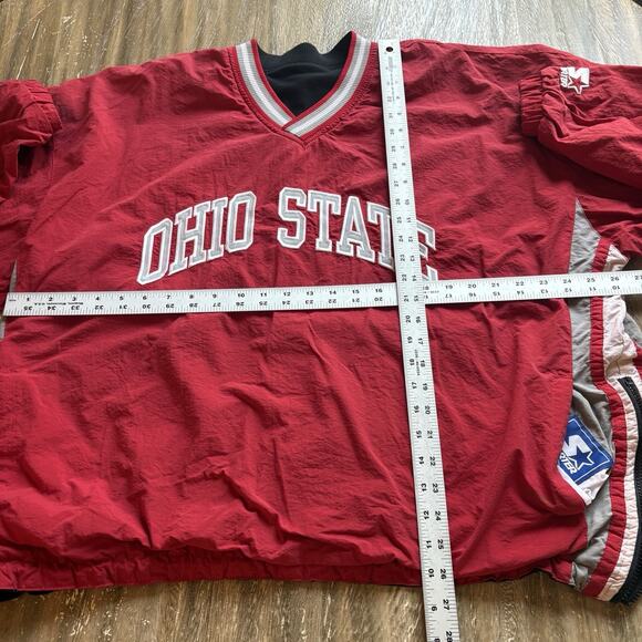 Vintage 1990s Ohio State Buckeyes Starter XL Reversible Pullover Sweatshirt - Picture 5 of 9